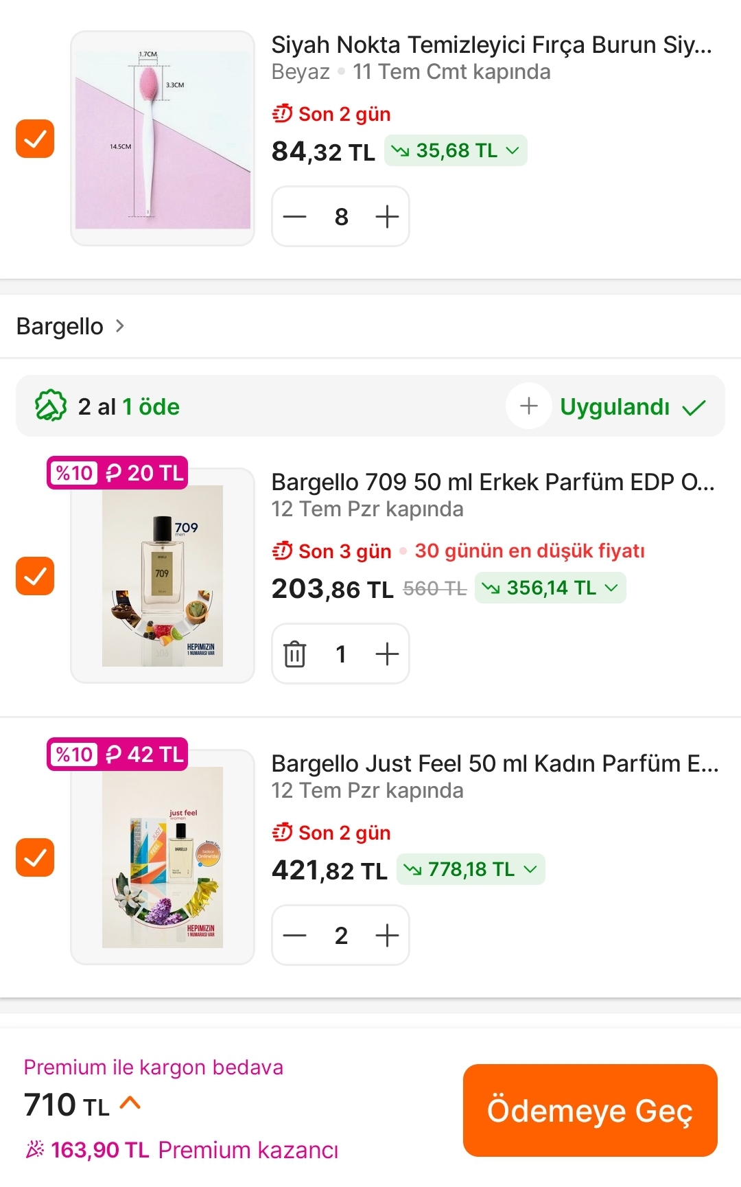 Siyah nokta temizleyici 10 TL
Bargello parfümler 180 TL - Görsel 1