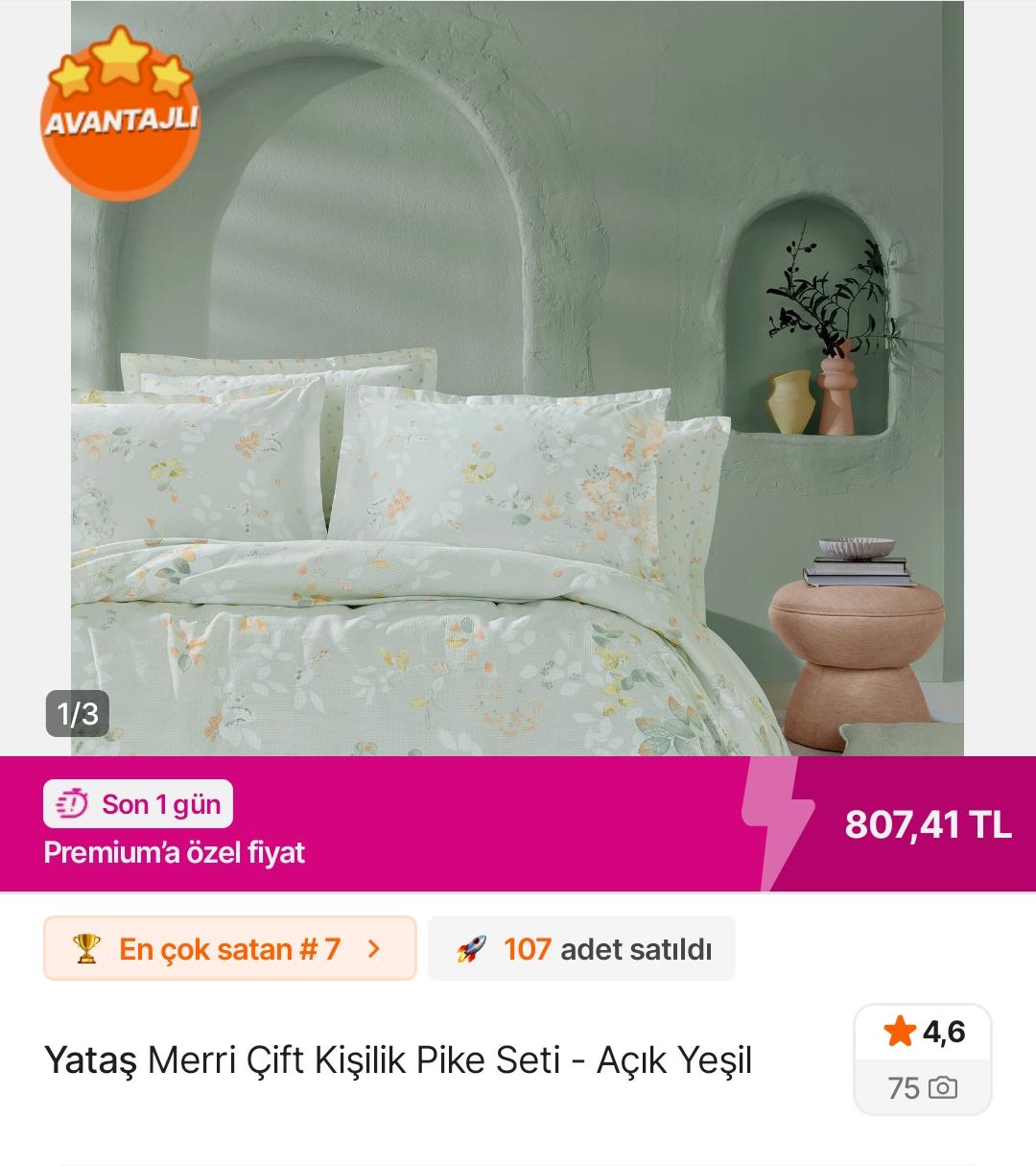Yatas Merrill Çift Kişilik kisilik Pike Seti
Hemenal200 koduyla 607 TL - Görsel 1