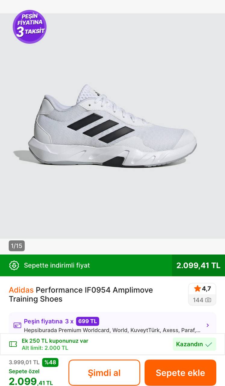 Adidas Performence Training Shoes 1.849TL - Görsel 1