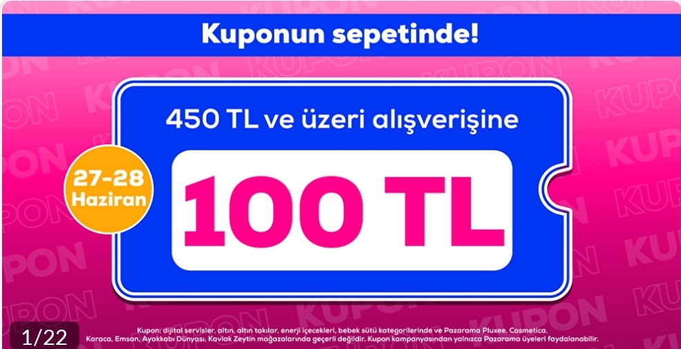 Pazarama kargo bedava fırsatı (18.00 son) - Görsel 1