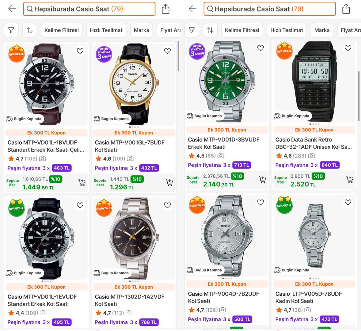 Hepsiburada Casio Saatlerde Tüm İndirimlere Ek 1200TL ve Üzeri Alışverişe 300TL İndirim - Görsel 1