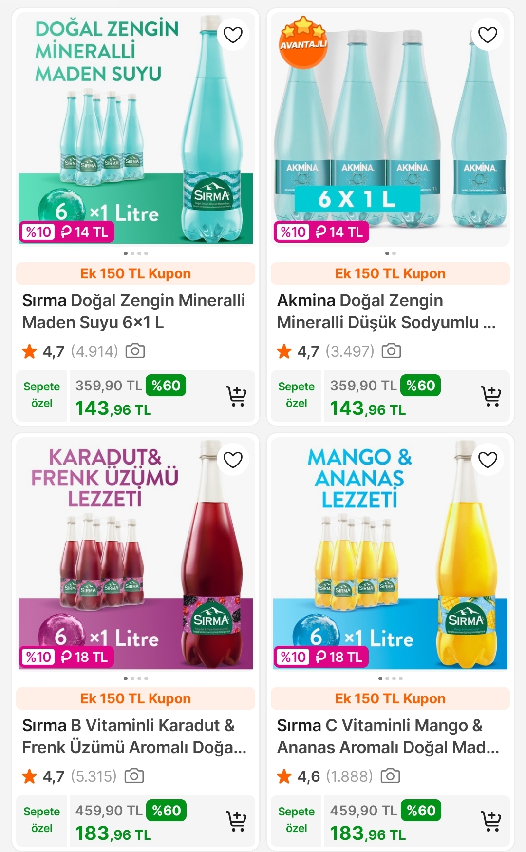 Sırma,Hayat,Akmina %60 İndirim + 150 TL kupon fırsatı - Görsel 1