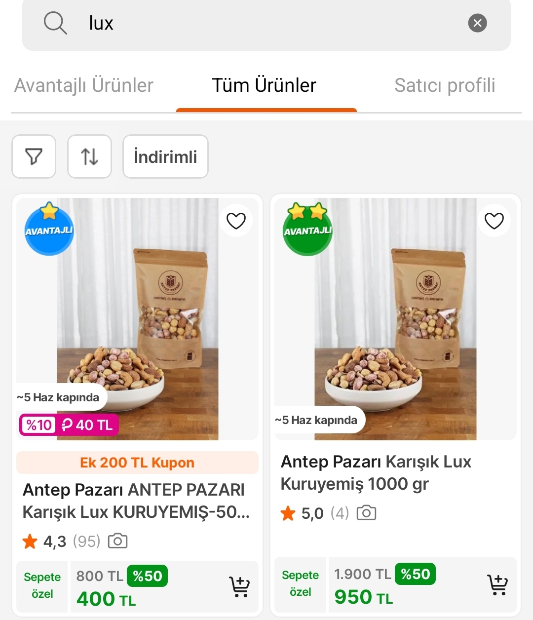 🔥 Antep pazarı lüx karışık 1 kg kuruyemiş 540 TL - Görsel 2