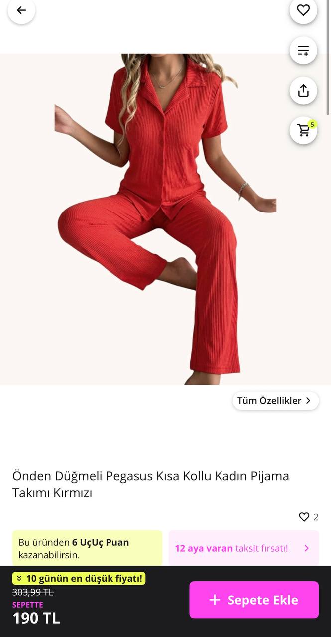 N11 pijama takımı 190 tl - Görsel 1
