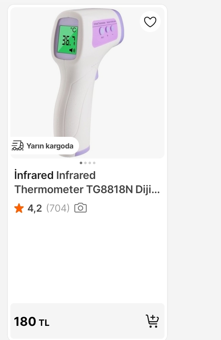 🔥 Temassız ateşölçer 180 TL - Görsel 1