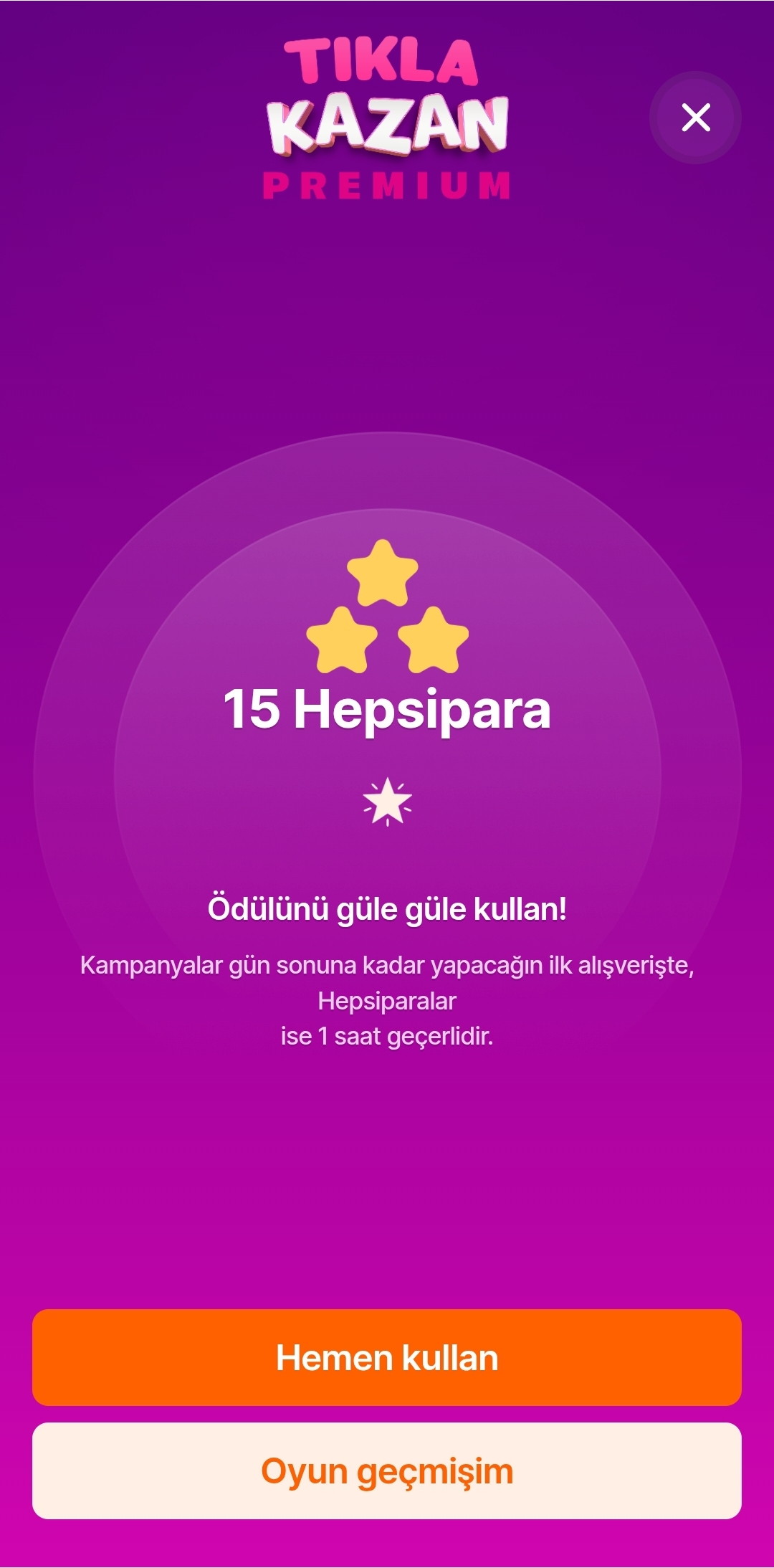 Hepsiburada tıkla kazan aktif - Görsel 1