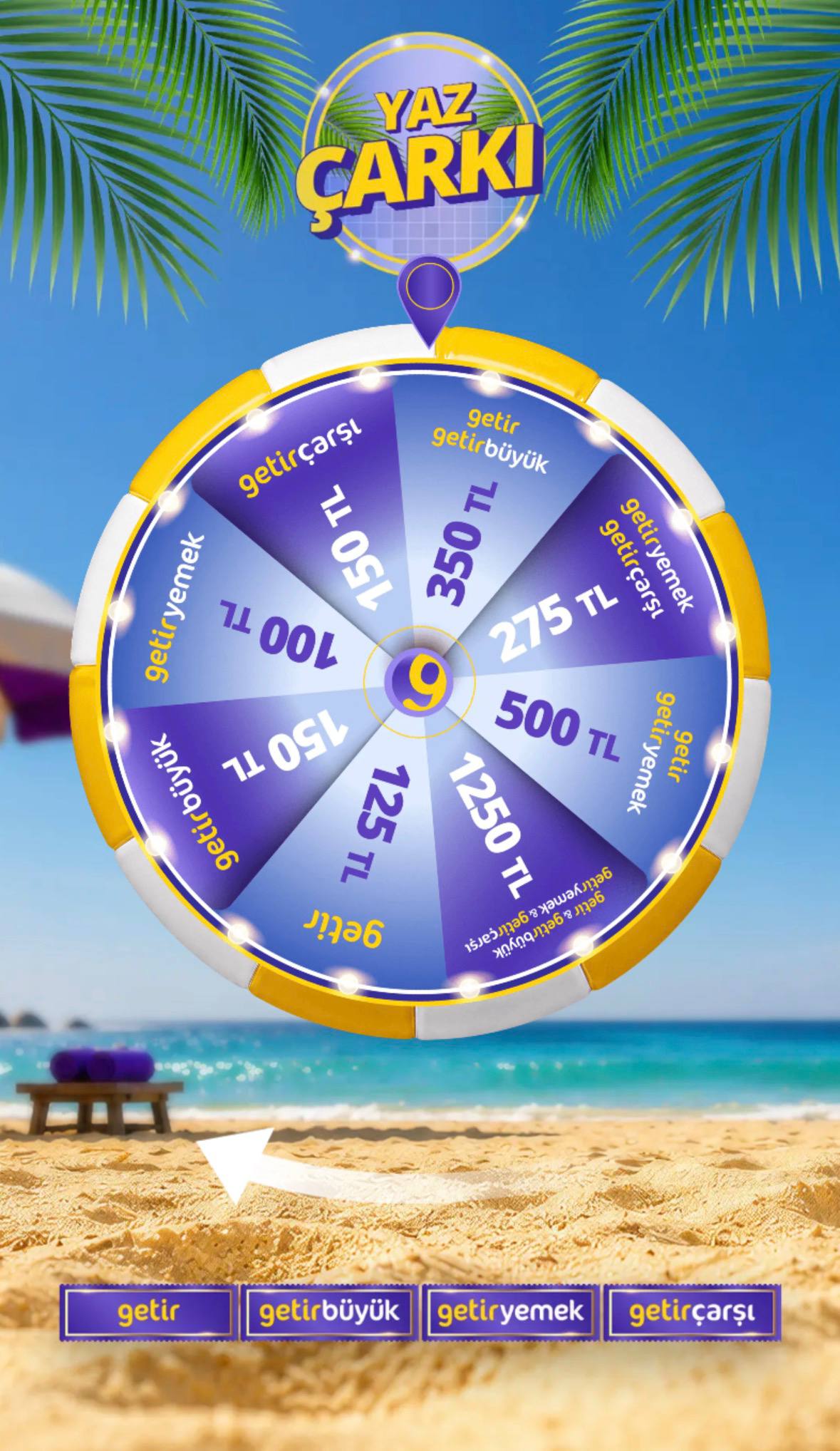 GetirMarket kupon veren yaz çarkı aktif (Oranlar Güncellendi) - Görsel 1