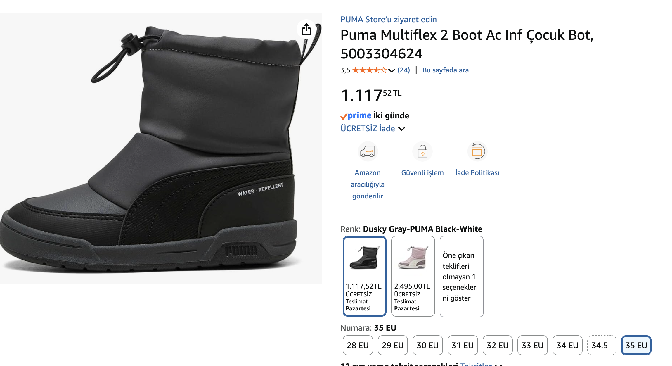 Amazon: PUMA Çocuk Bot- 1117 TL - Görsel 2