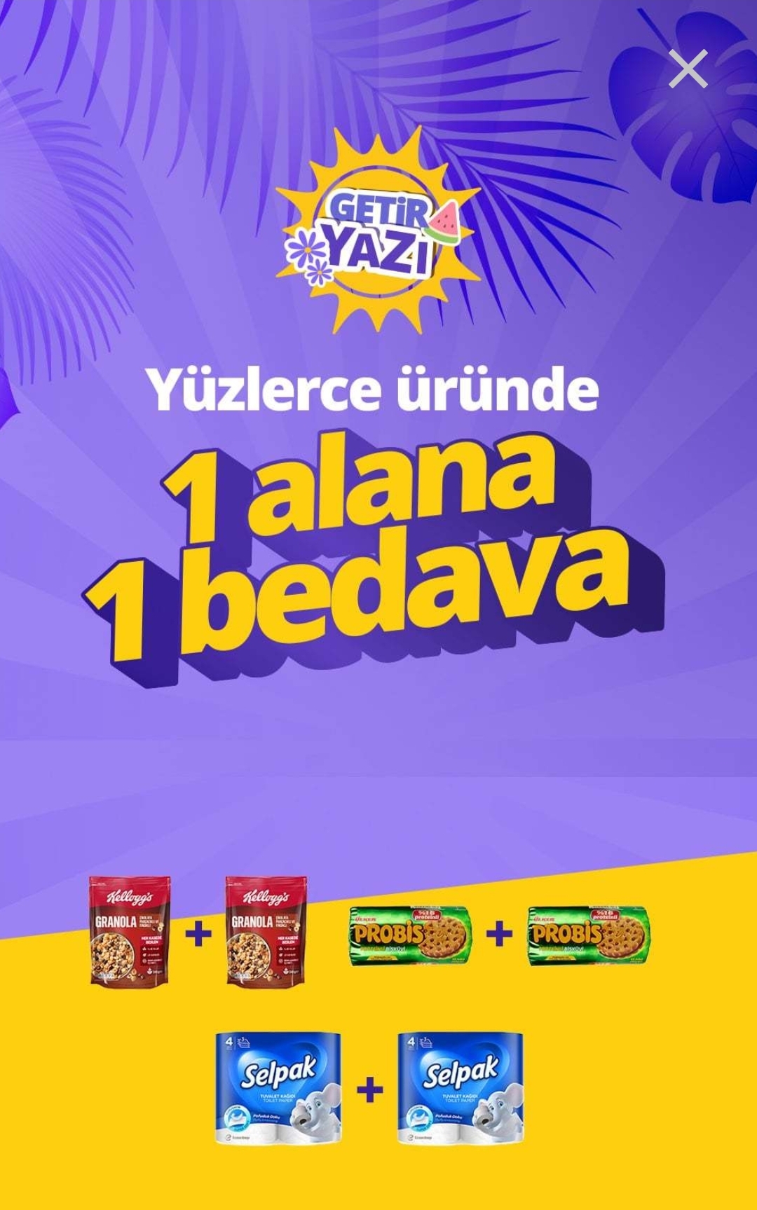 Getir'de 1 alana 1 bedava başladı - Görsel 1