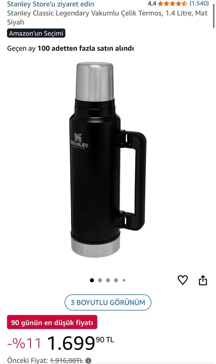 Stanley Classic Legendary Vakumlu Çelik Termos, 1.4 Litre, Mat Siyah


derya300 koduyla 1.399 TL - Görsel 1