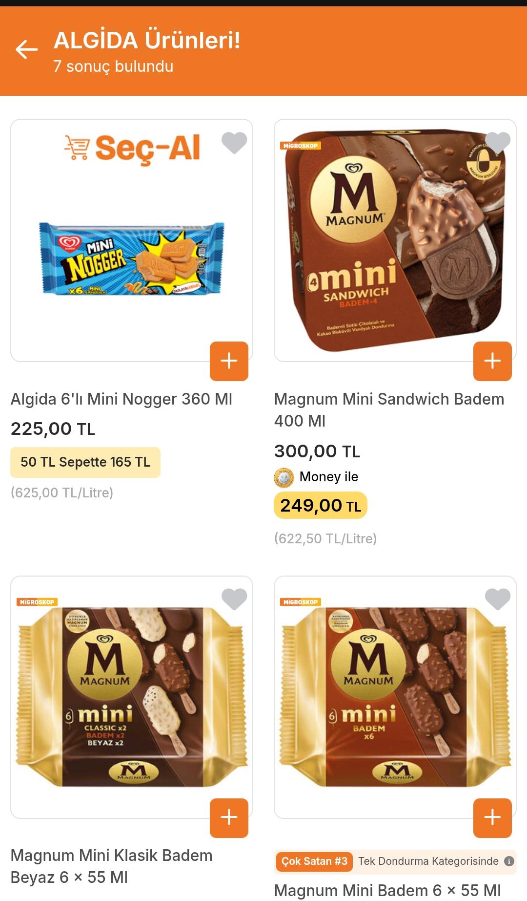 💥Algida ürünlerinde 50 TL'lik sepette seç al kampanyası - Görsel 1