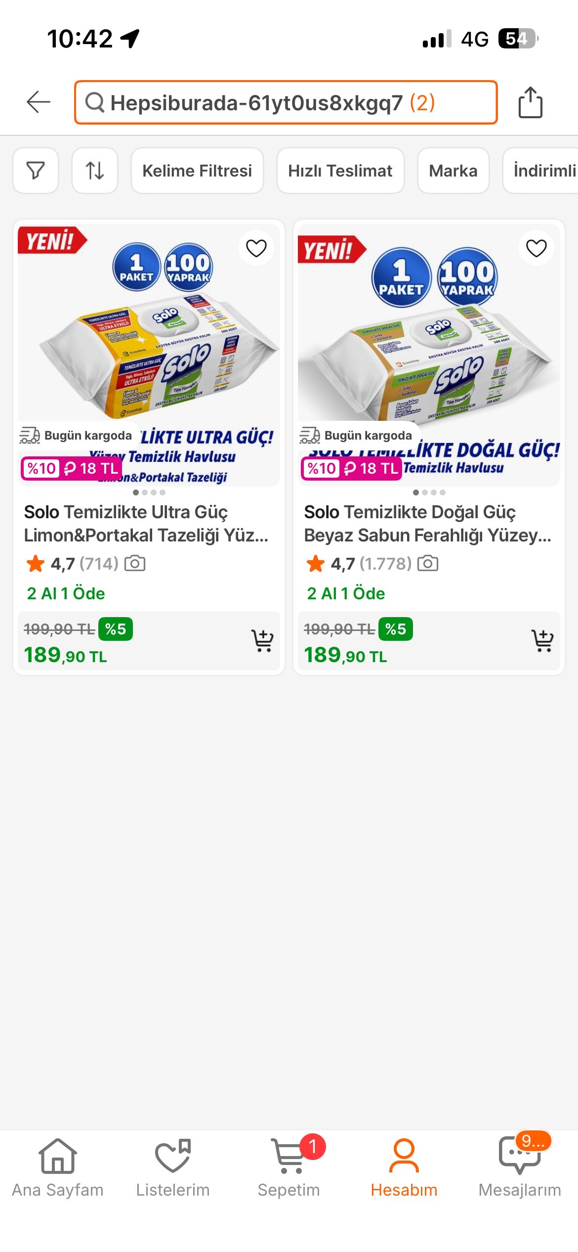 Solo Yüzey Temizlik 2 Al 1 Öde - Görsel 1
