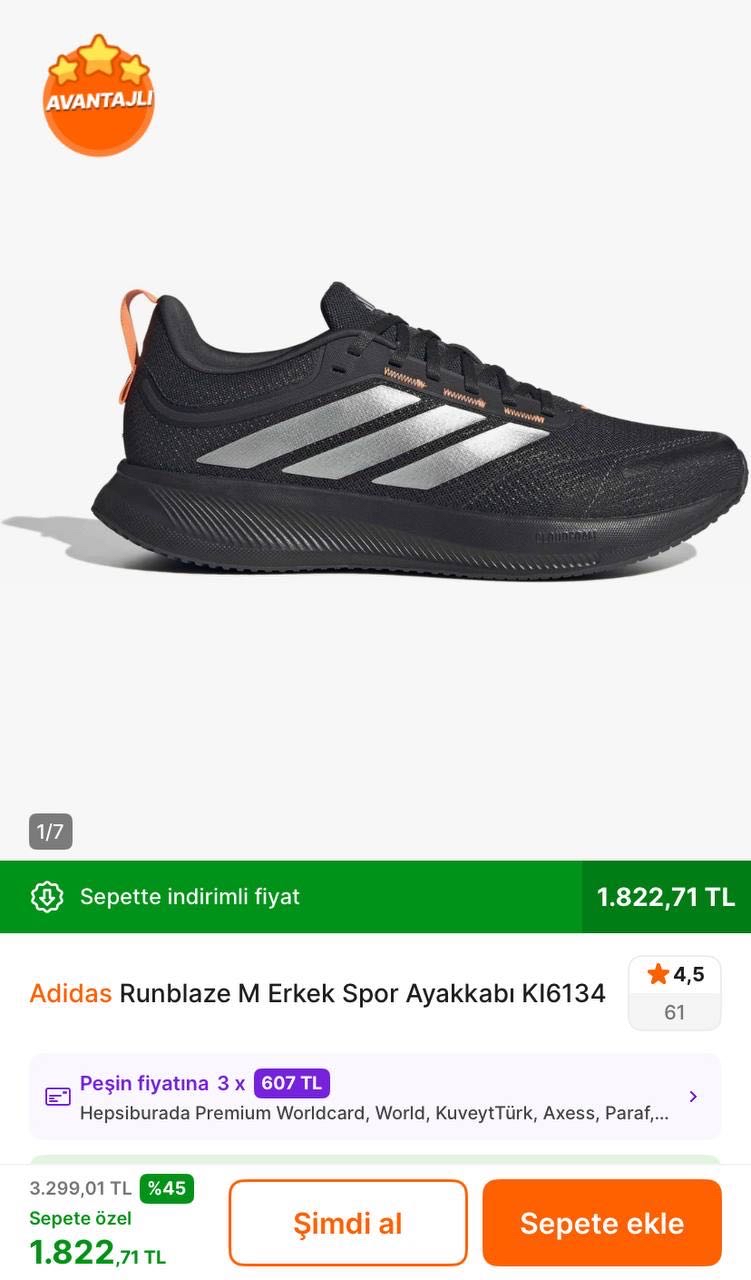 🔥Adidas Erkek Siyah Spor Ayakkabı

✅1822TL’ye Düştü  - Satıcıyı Hepsiburada Seçin - Görsel 1