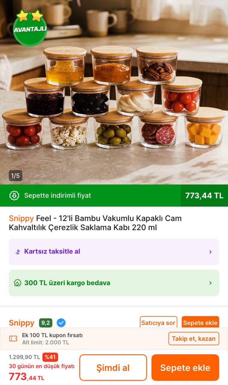 Snippy 12’li Bambu Vakumlu Kapaklı Cam Kahvaltılık 220Ml

✅PAZAR150 Kodu İle Sepette 623TL’ye Düşüyor