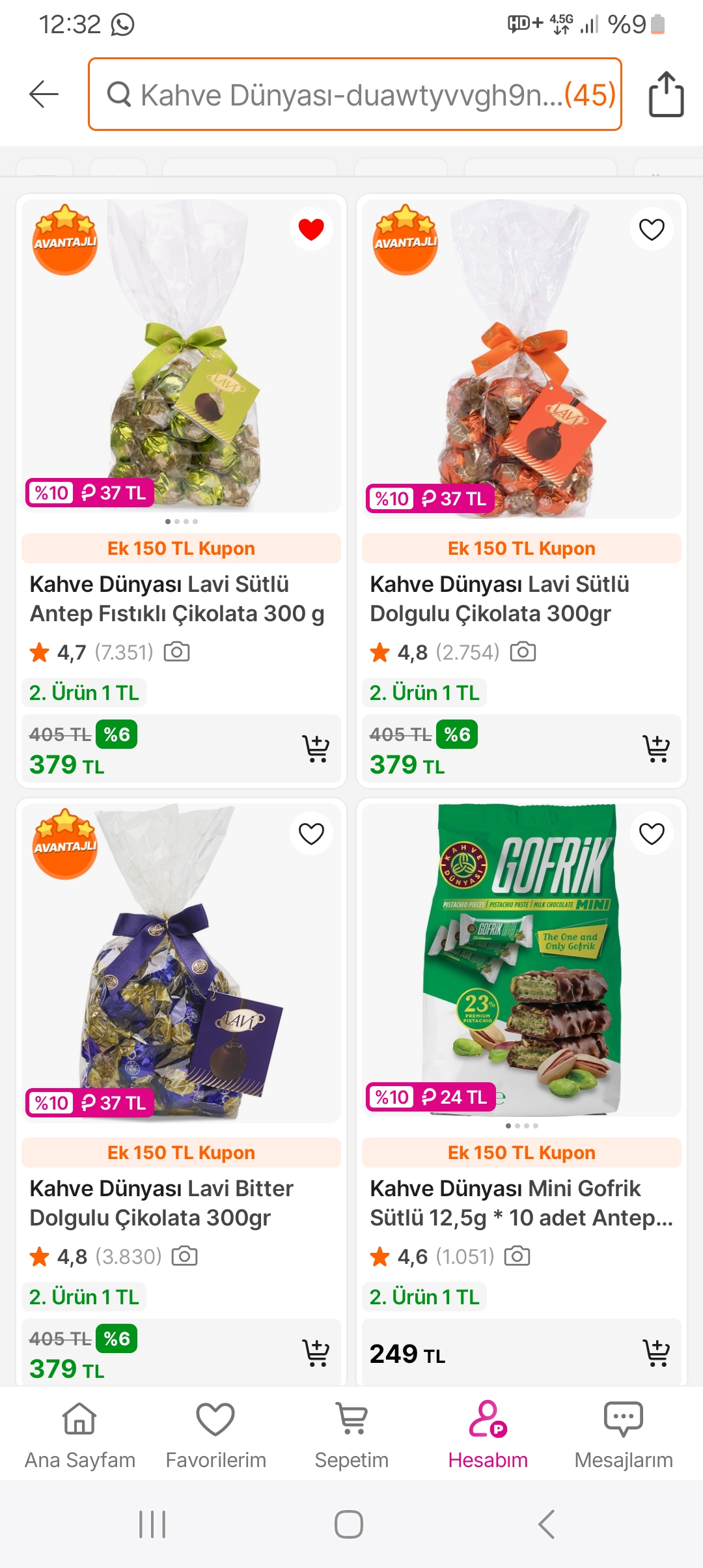 Kahve Dünyası 2.si 1 TL!
Gıda150 koduyla 150 TL indirim - Görsel 1