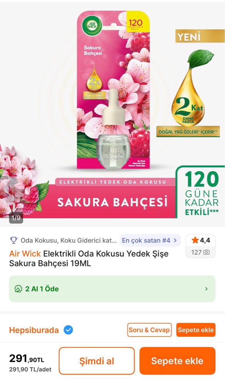 Air Wick Elektrikli Oda Kokusu Yedek Şişe 19ml

✅2 Al 1 Öde İle Tanesi 146TL - Görsel 1