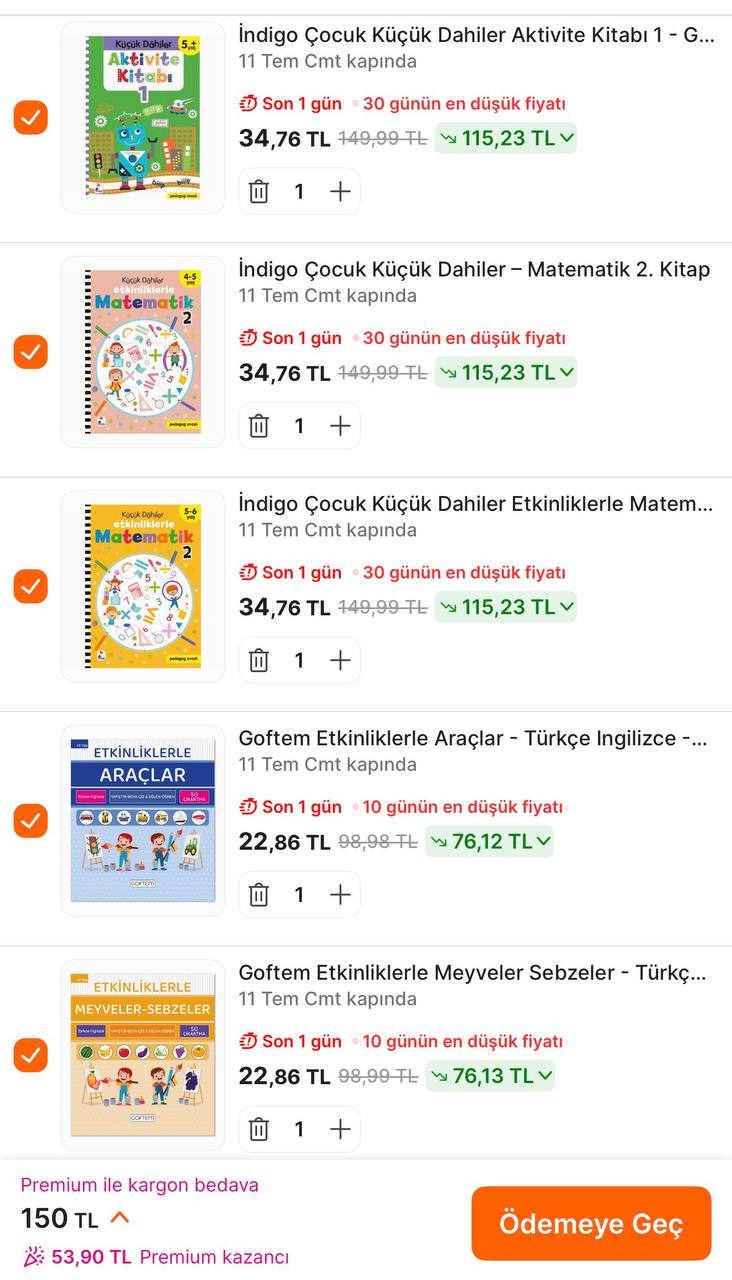 5 kıtap 150 tl - Görsel 1