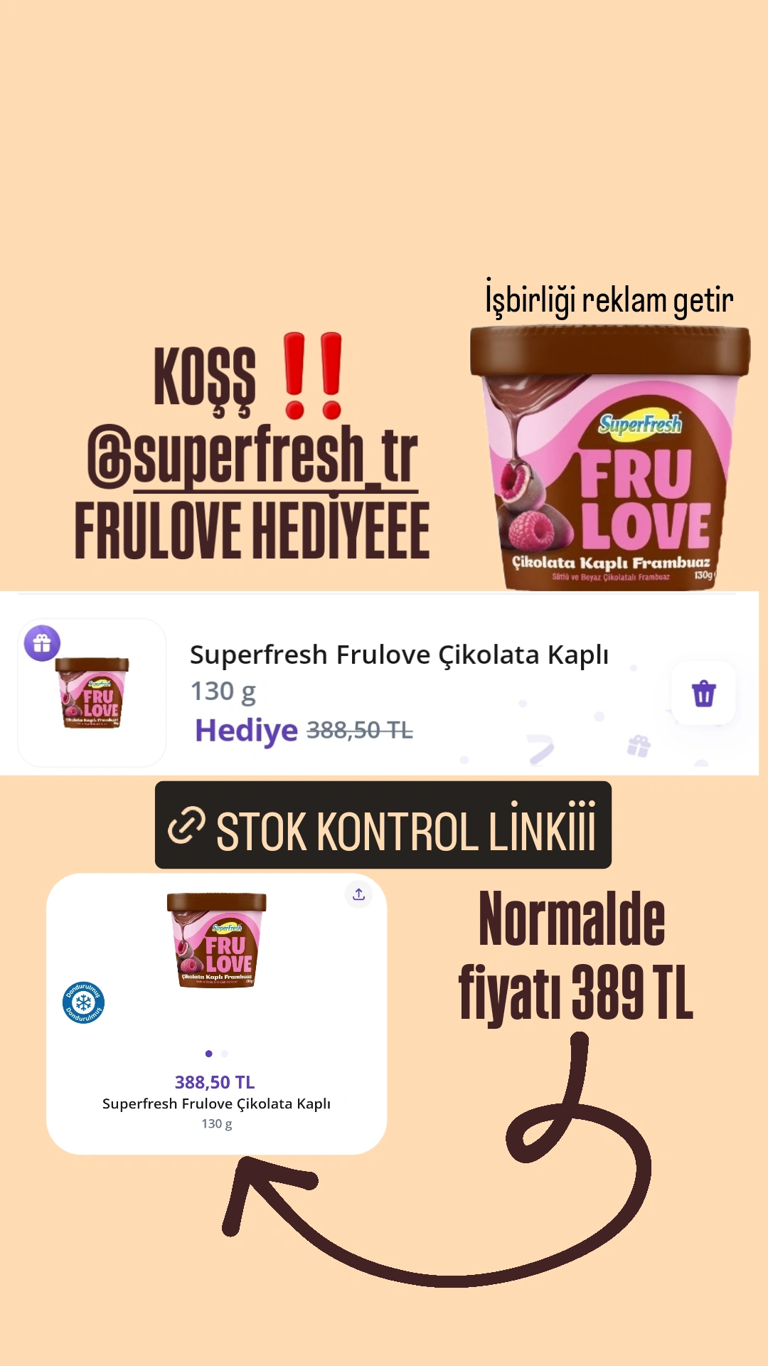Superfresh Frulove hediyeee (Değeri 389 TL)