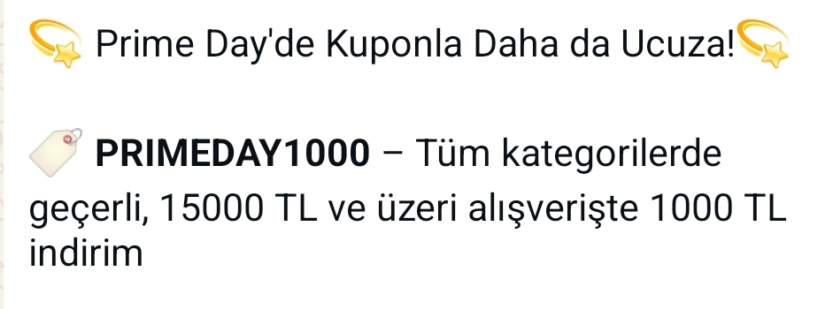 Amazon 1.000 TL indirim kodu geldi - Görsel 1