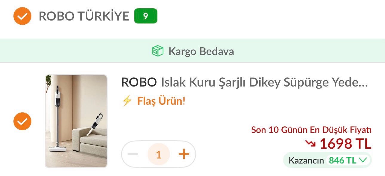 En çok Satan 🔥 Islak Kuru Şarjlı Dikey Süpürge Yedek Mop 🔥
