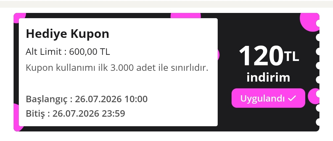 N11 600/120₺ İndirim Kodu