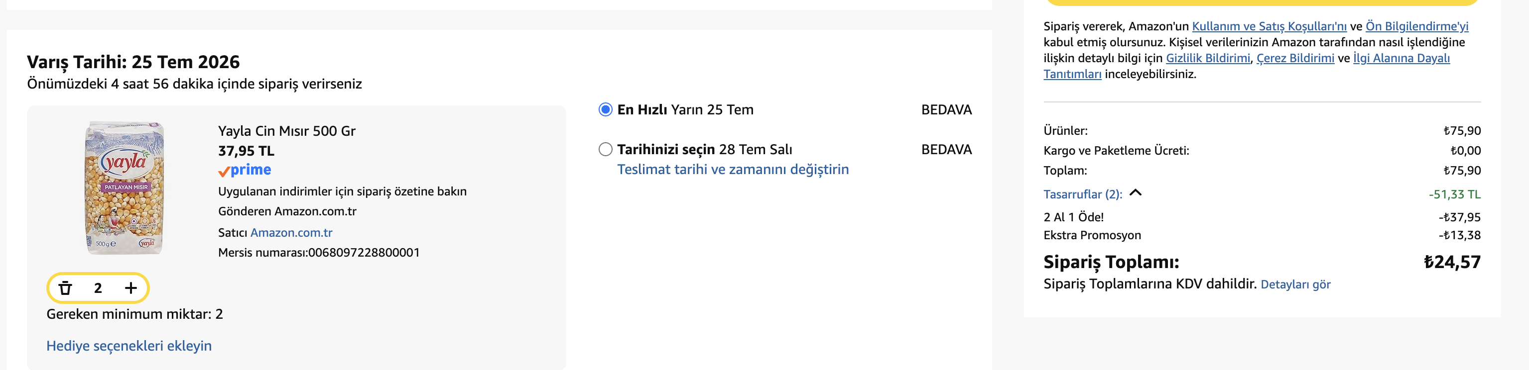 Yayla Cin Mısır 1 KG 24,57TL - Görsel 2