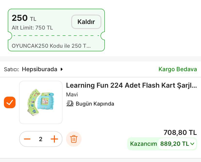 OYUNCAK250 Kodu Linkteki Oyuncak Ürünlerinde 750 TL ve Üzeri 250 TL İndirim Yapıyor - Görsel 1