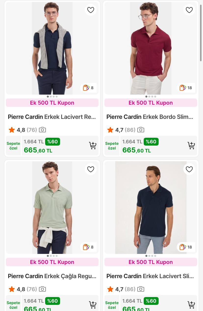 Pierre Cardin Ürünlerinde %60’a Varan İndirimlere Ek Premium’a Özel 1500/500TL İndirim Aktif - Görsel 1