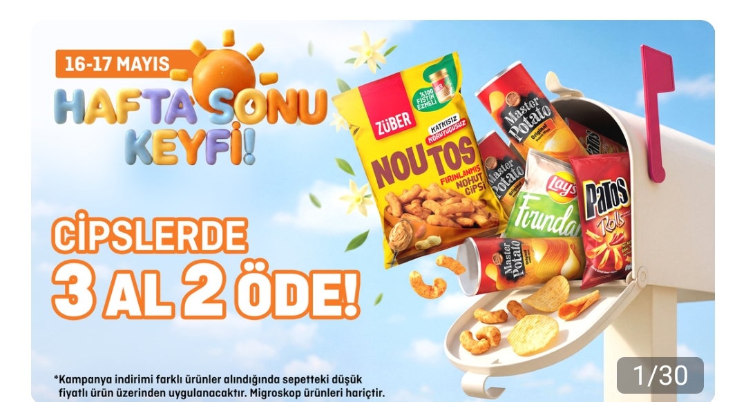 migros Cipslerde 3 Al 2 Öde Fırsatı - Görsel 1
