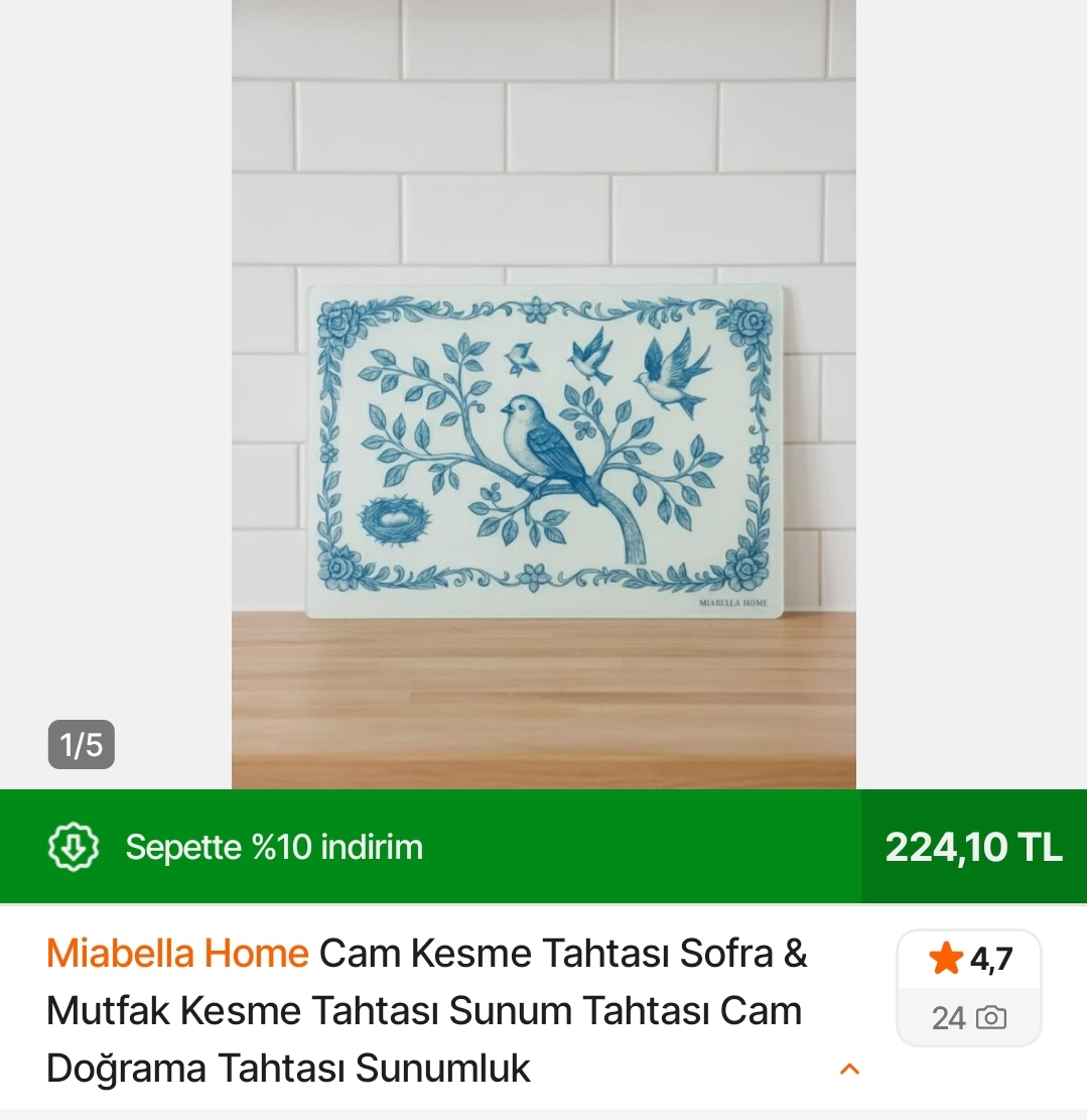 Cam kesme tahtası 214 TL - Görsel 1