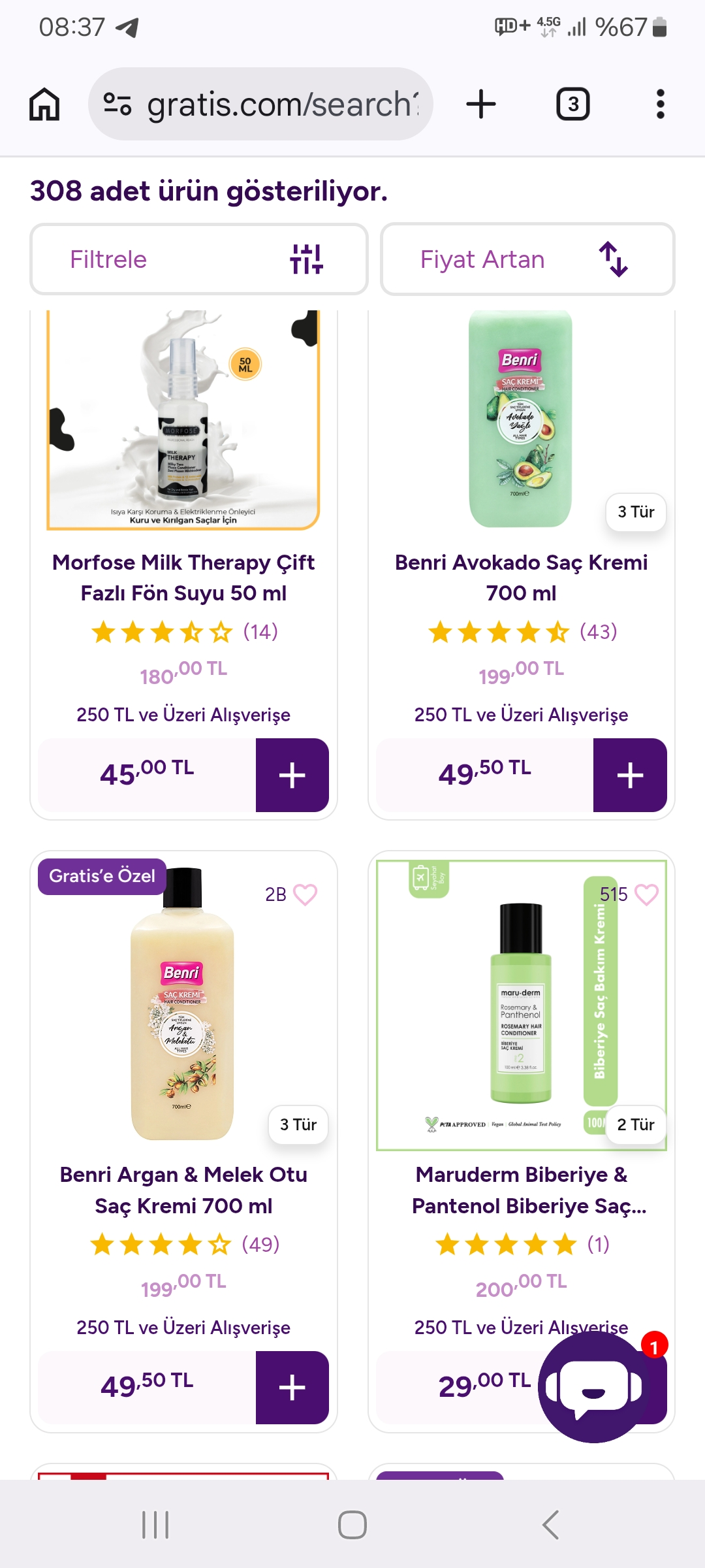 Gratis %75 indirim başladı 
Şampuanlar 28 TL - Görsel 4