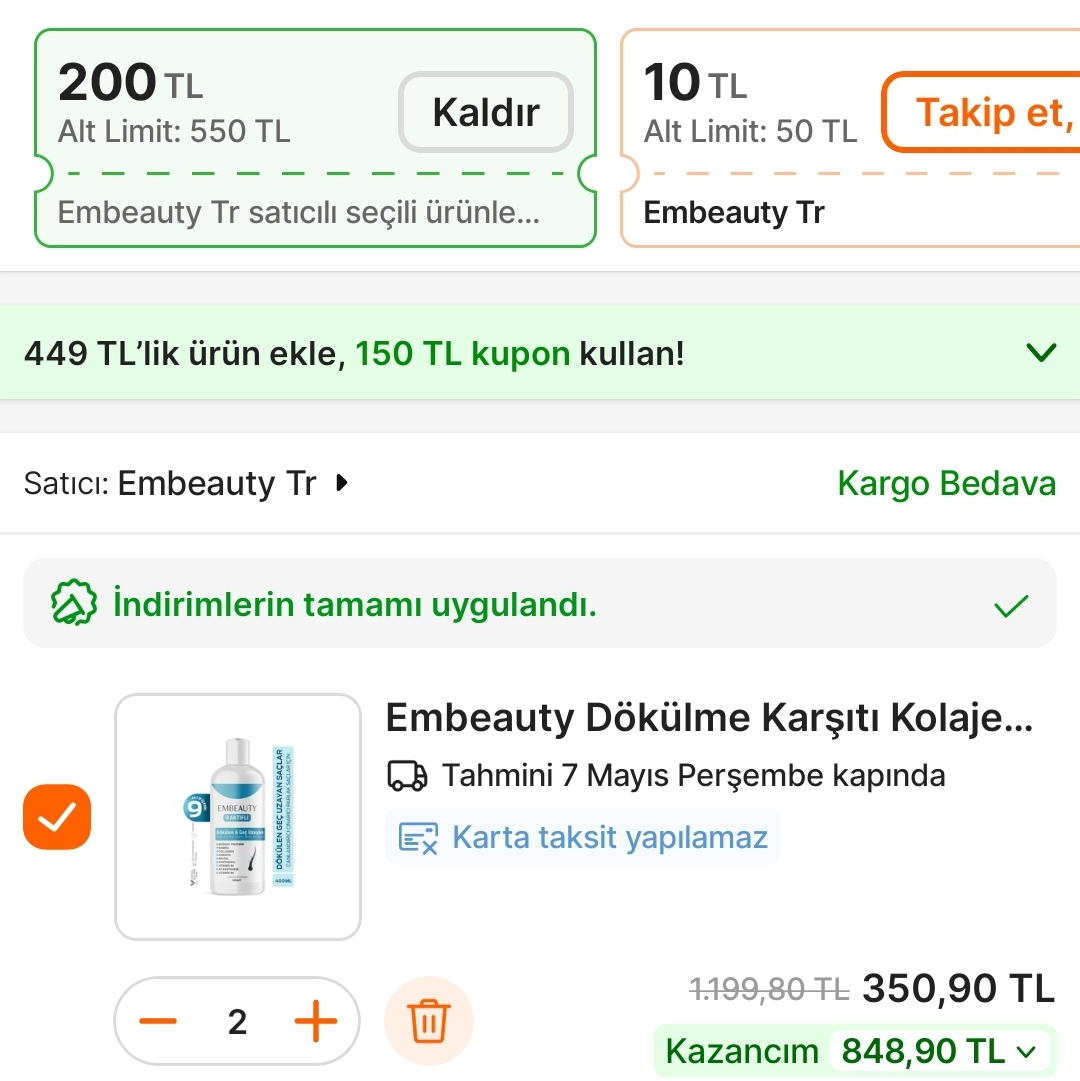 Embeauty şampuan 175 TL
Kod: HB200 - Görsel 1