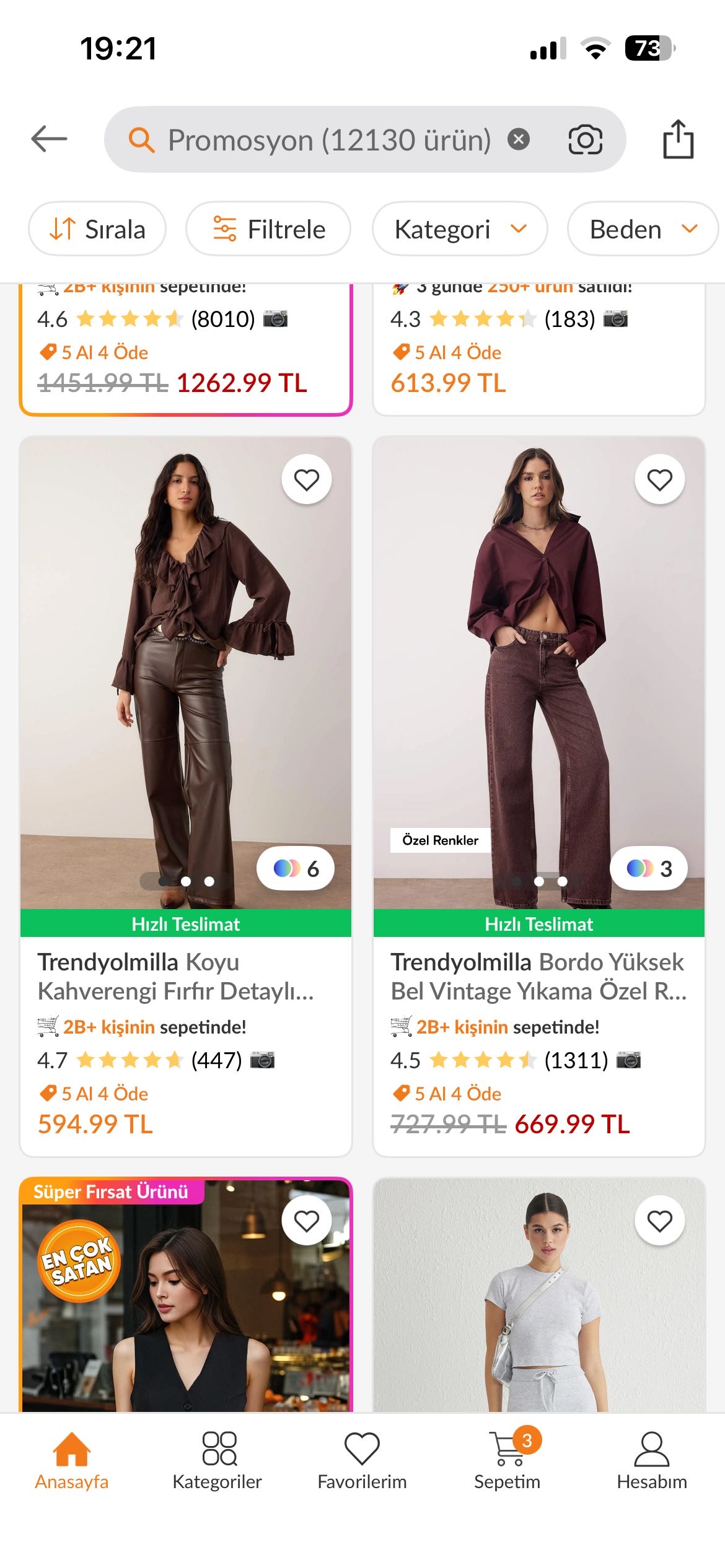 Trendyol milla mega moda günleri başladı 5 al 4 öde + %45 e varan indirimler - Görsel 1