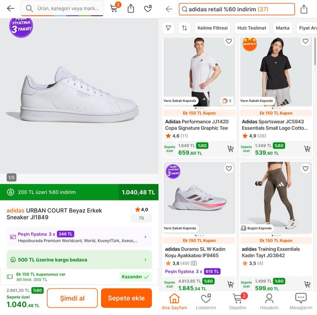 Adidas Beyaz Erkek Sneaker  🔻1040TL’ye Düştü - Görsel 1