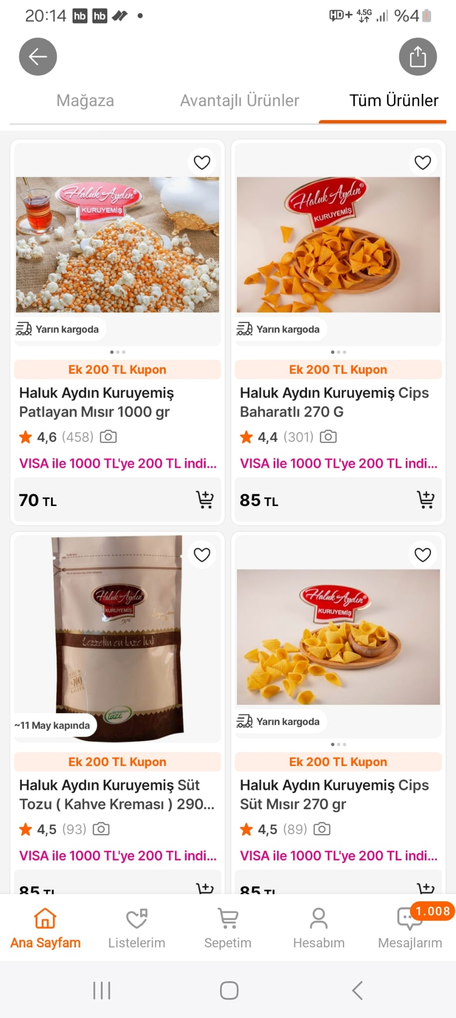 Haluk Aydın Kuruyemiş 1000/200 TL indirim +Premium üyelere VISA 1000/200 TL indirim birleşiyor - Görsel 1