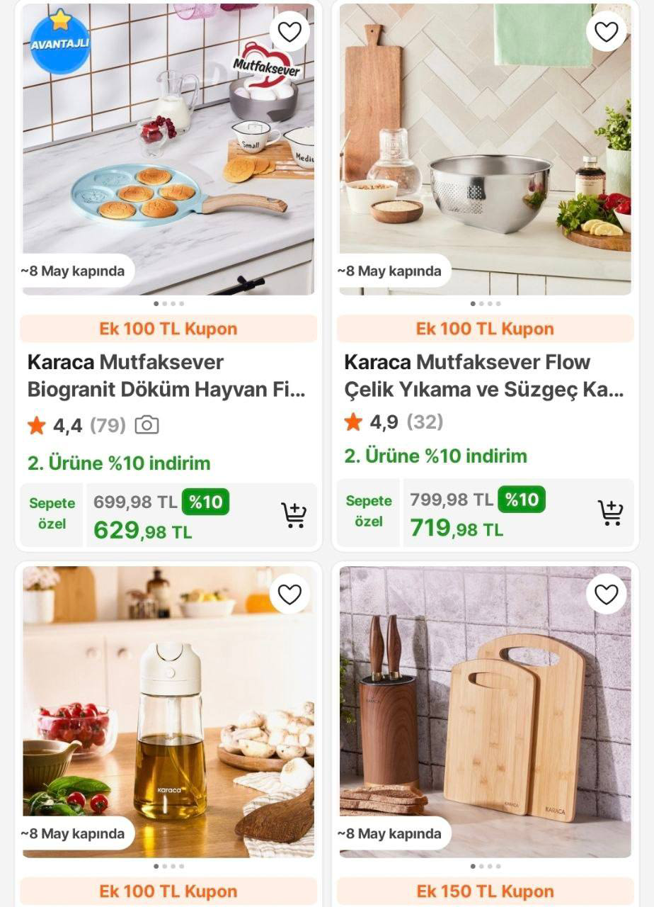 Karaca Ürünlerinde 2.Ürüne %10 indirim + HADİ100 kodu ile 100TL Ekstra İndrim - Görsel 1
