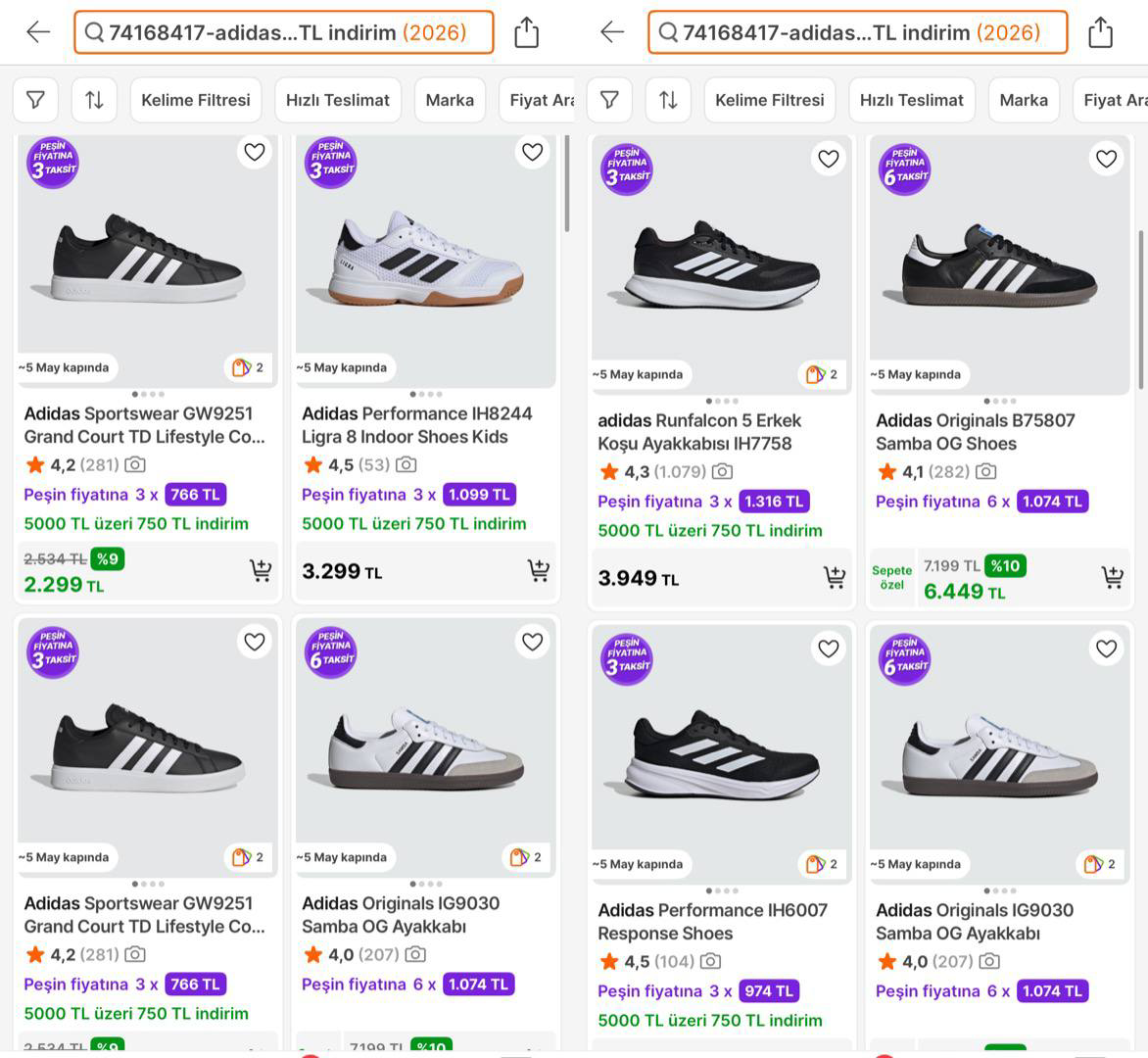 Adidas Ayakkabılarda 5000/750TL İndirim - Görsel 1