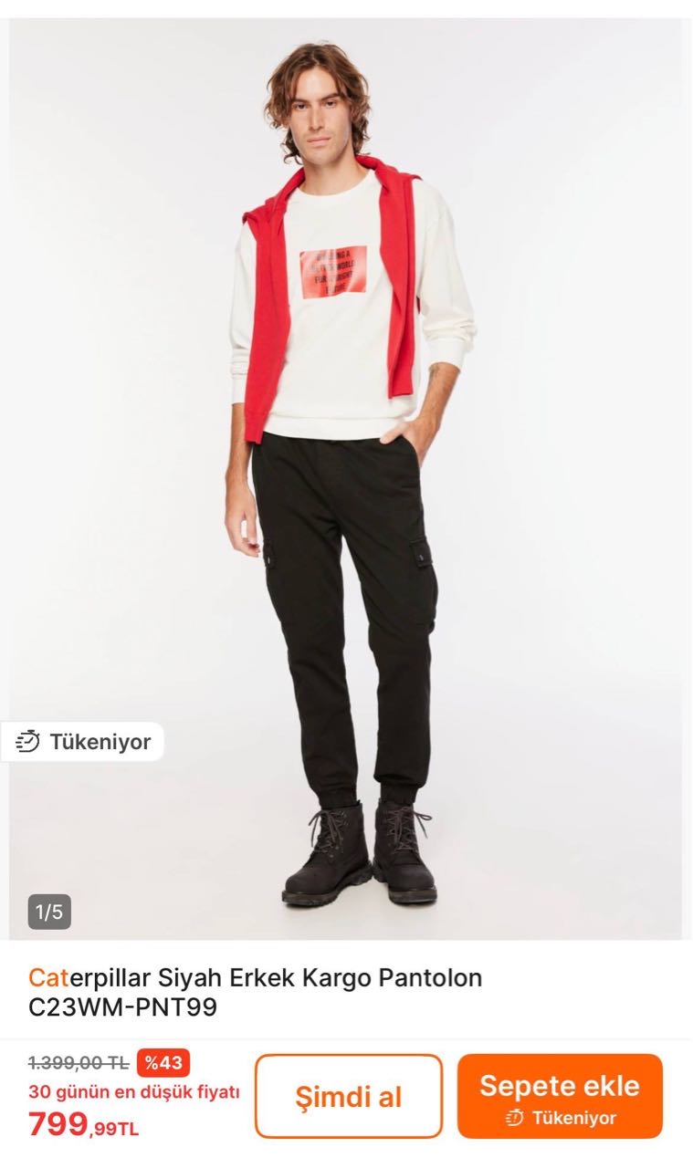 🔥Caterpillar Siyah Erkek Kargo Pantolon
🔻799TL’ye Düştü - Sınırlı Sayıda Stok
