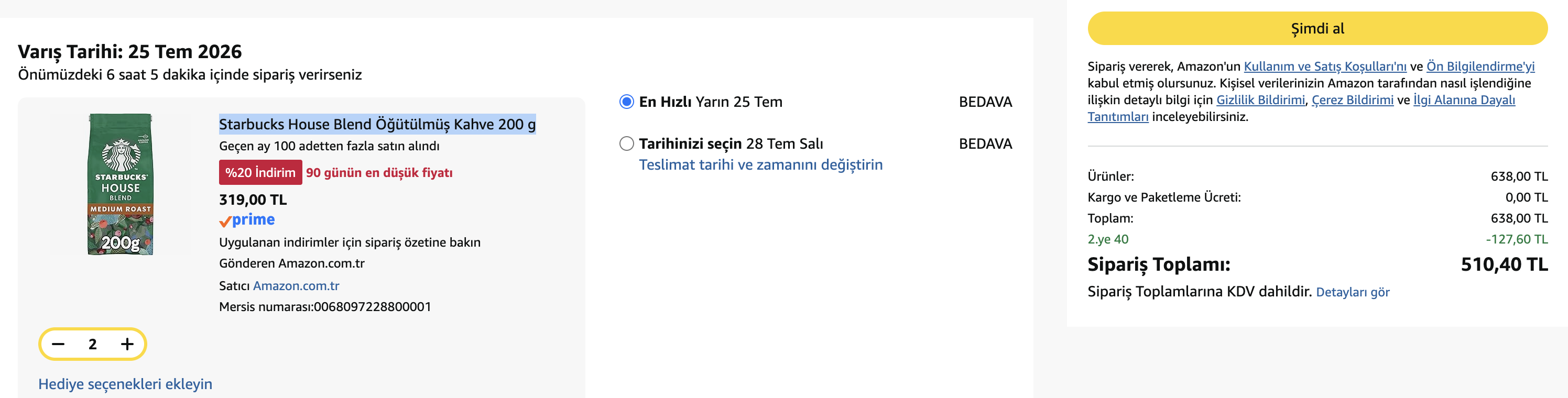 Starbucks House Blend Kahve 200 g 255 TL(2 adet alımda) - Görsel 2