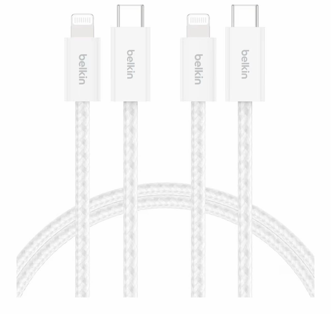 Amazon Belkin 2'li Örgülü USB-C - Lightning Kablo, 1,5 m 548₺ - Görsel 1