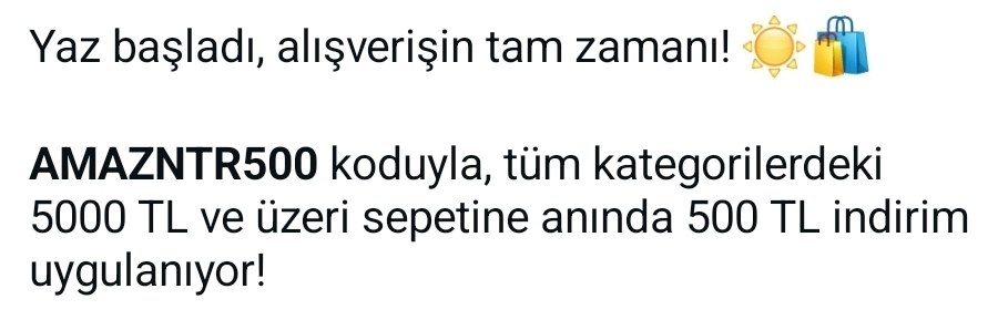 Amazon'a tüm kategorilerde geçerli 500 TL kod geldiii - Görsel 1
