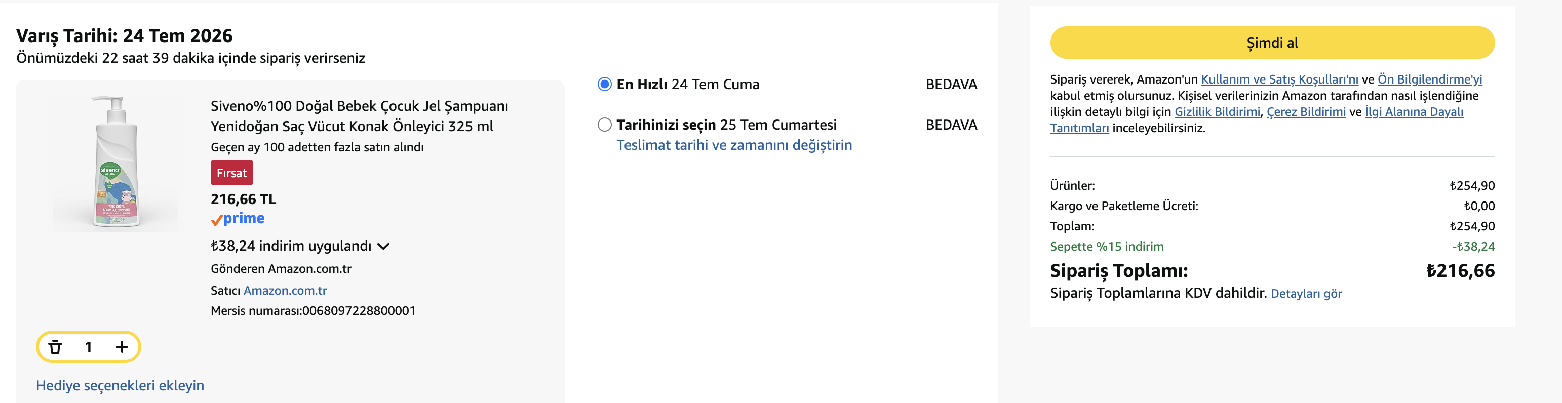 Siveno Doğal Bebek Şampuanı 325 ml - 216 TL - Görsel 2