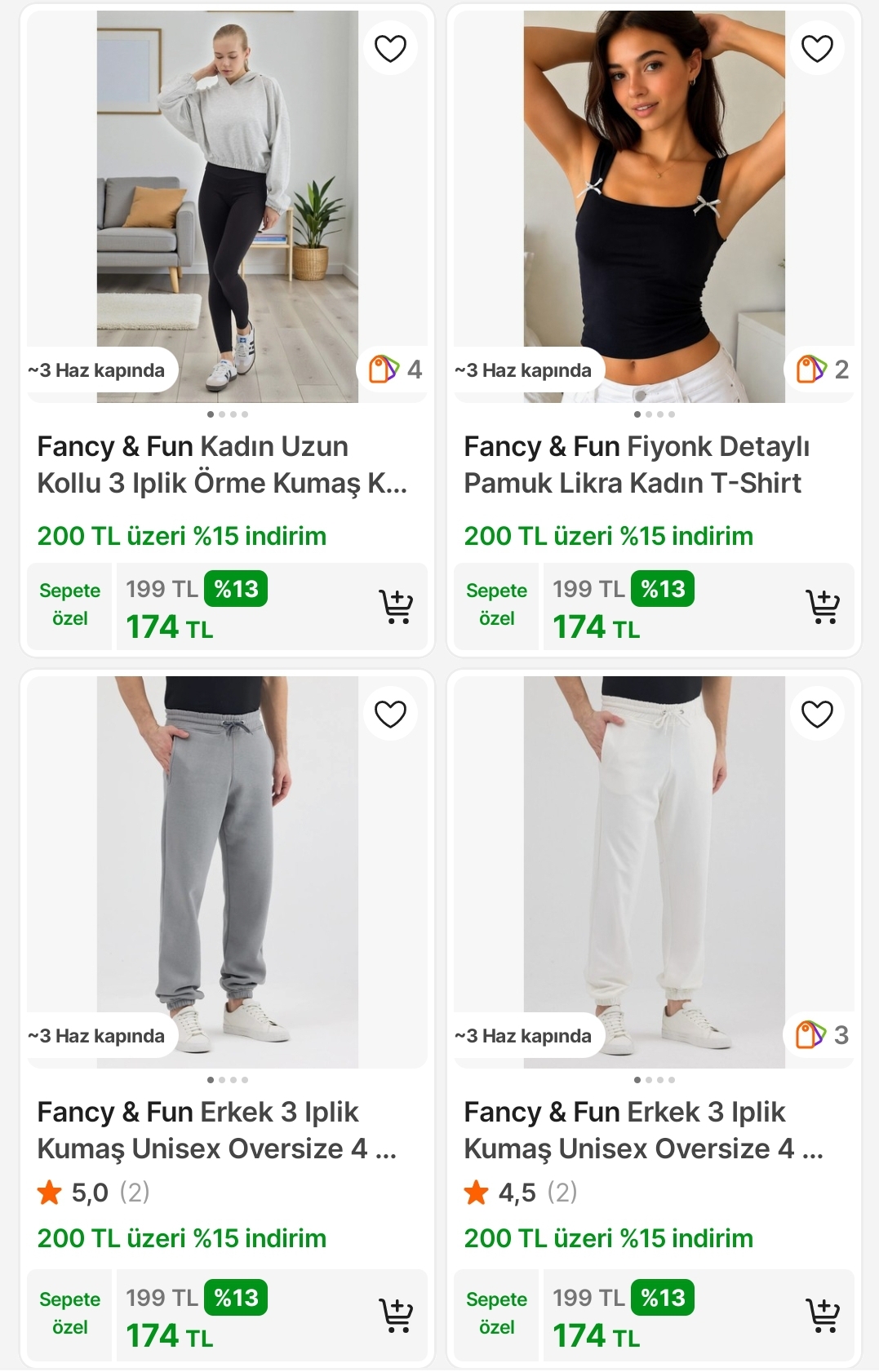 Pantolonlar 174 TL + 200 üzerine %15 ek indirim - Görsel 1