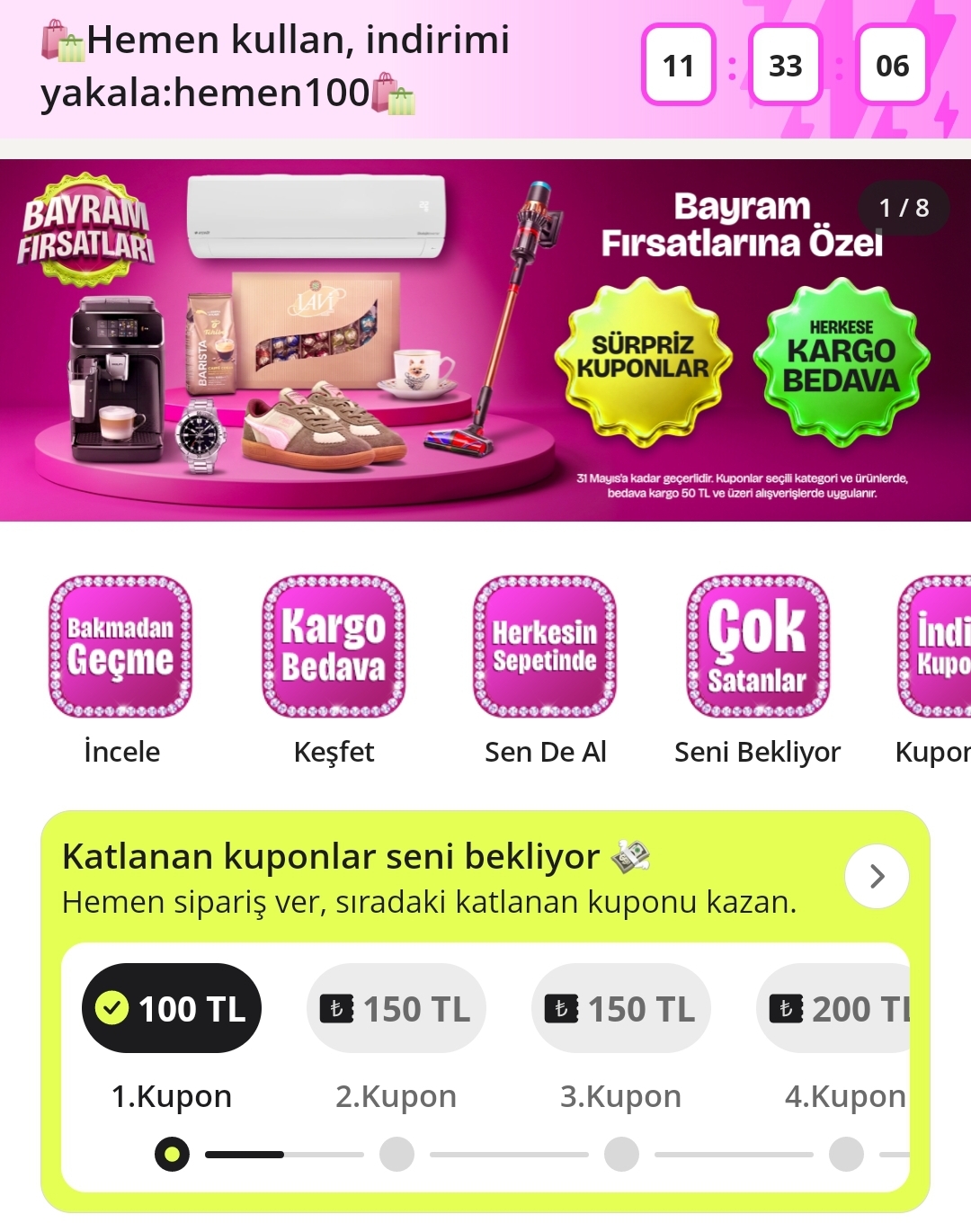 N11 hemen100 kodu 500/100 indirim sağlar (Genel kod) - Görsel 1
