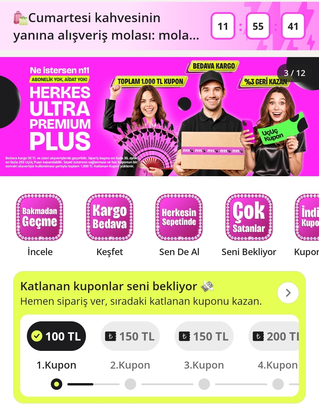 N11 mola150 kodu ile 750/150 TL indirim fırsatı - Görsel 1