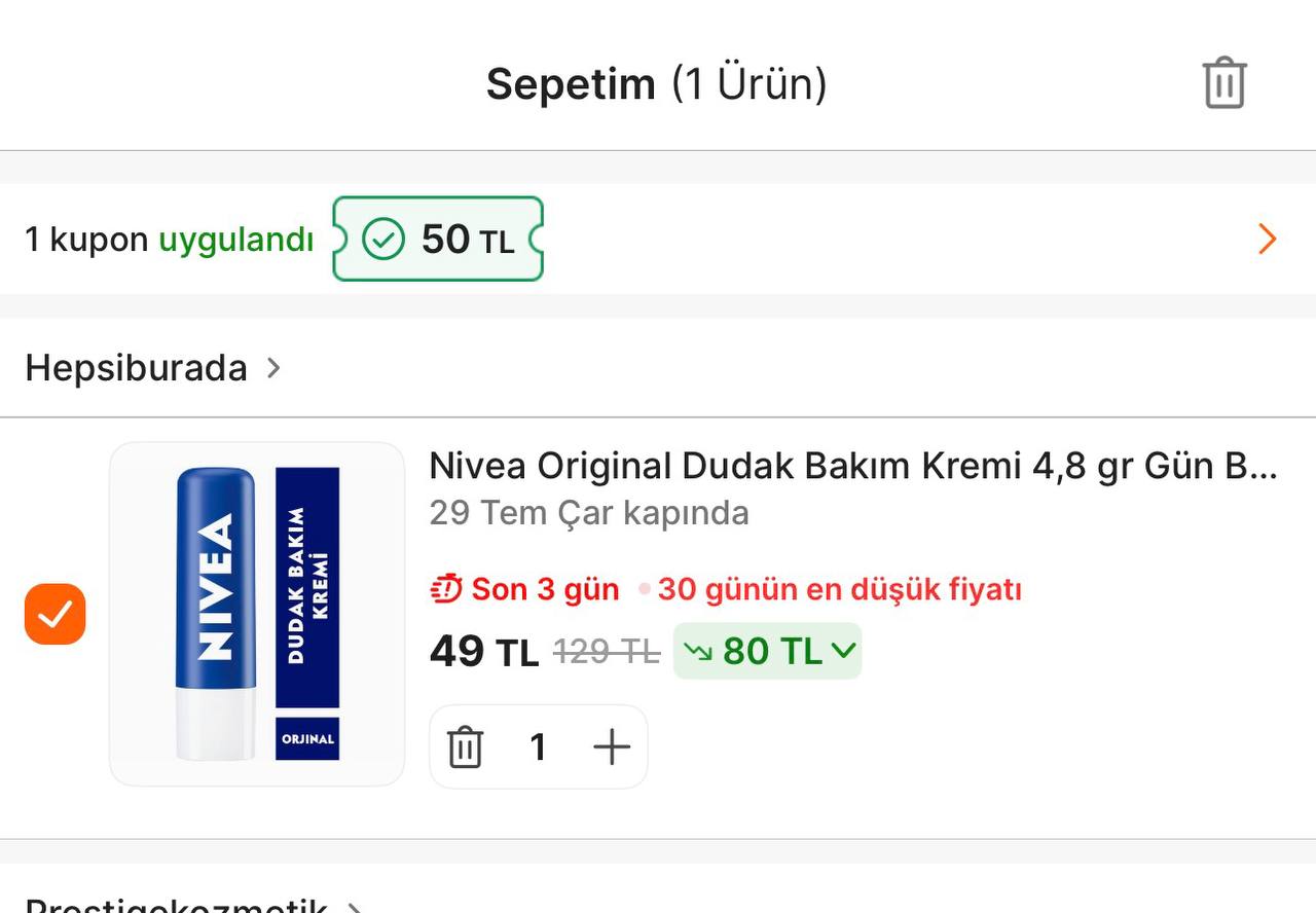 Alt limitsiz 50 TL Ruj indirim kodu geldii - Görsel 5
