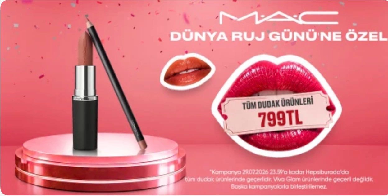 Mac dudak ürünleri 799₺ + %10 iade