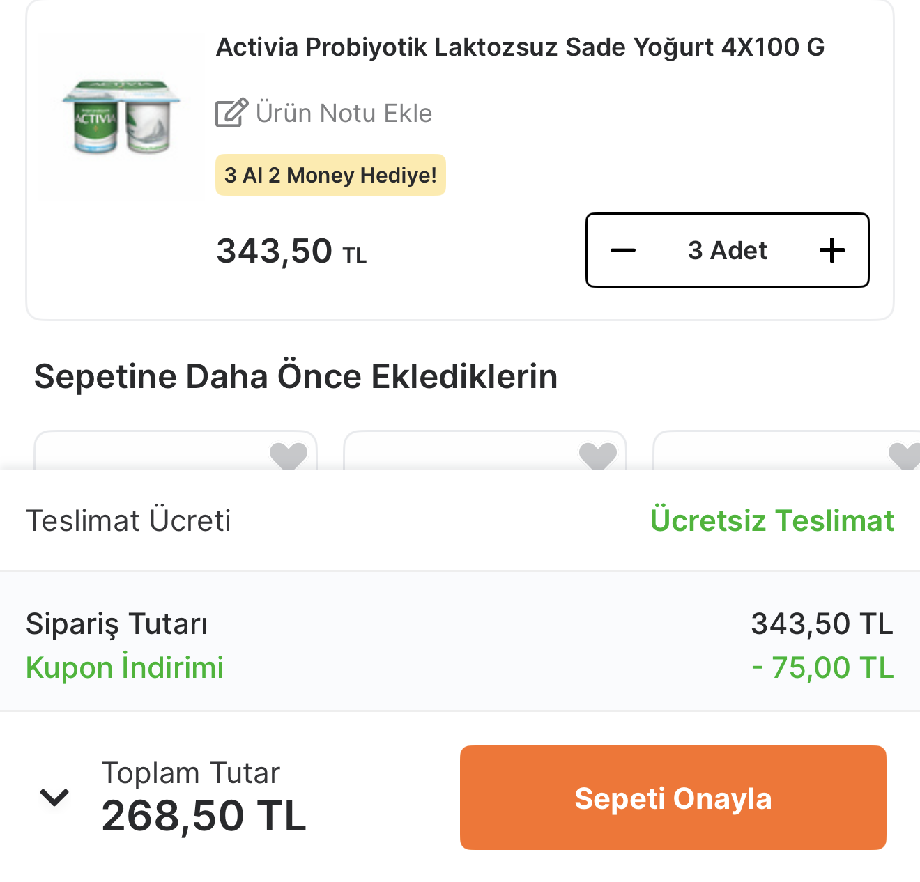 Migros Activia 3 al 2'si iade + 200/75TL kupon - Görsel 3